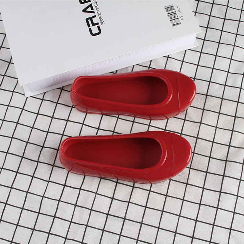 Spring And Autumn Fashion PVC Children's Shoes Cute Boys And Girls Sandals Flat Low Cylinder Jelly Children's Rain Shoes 3
