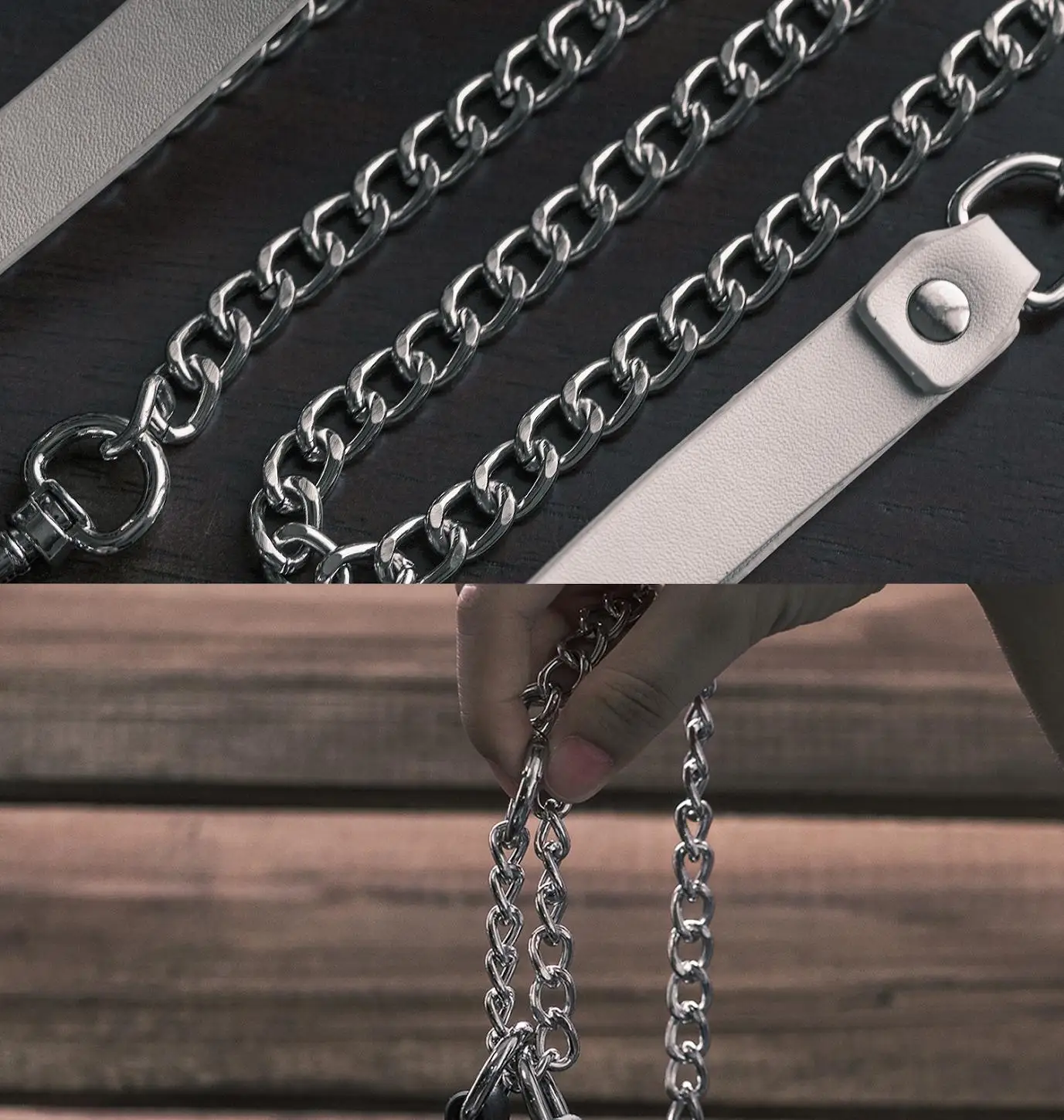 Genuine Leather Choker With Handle For Couples Neck Restraint_voghion.com