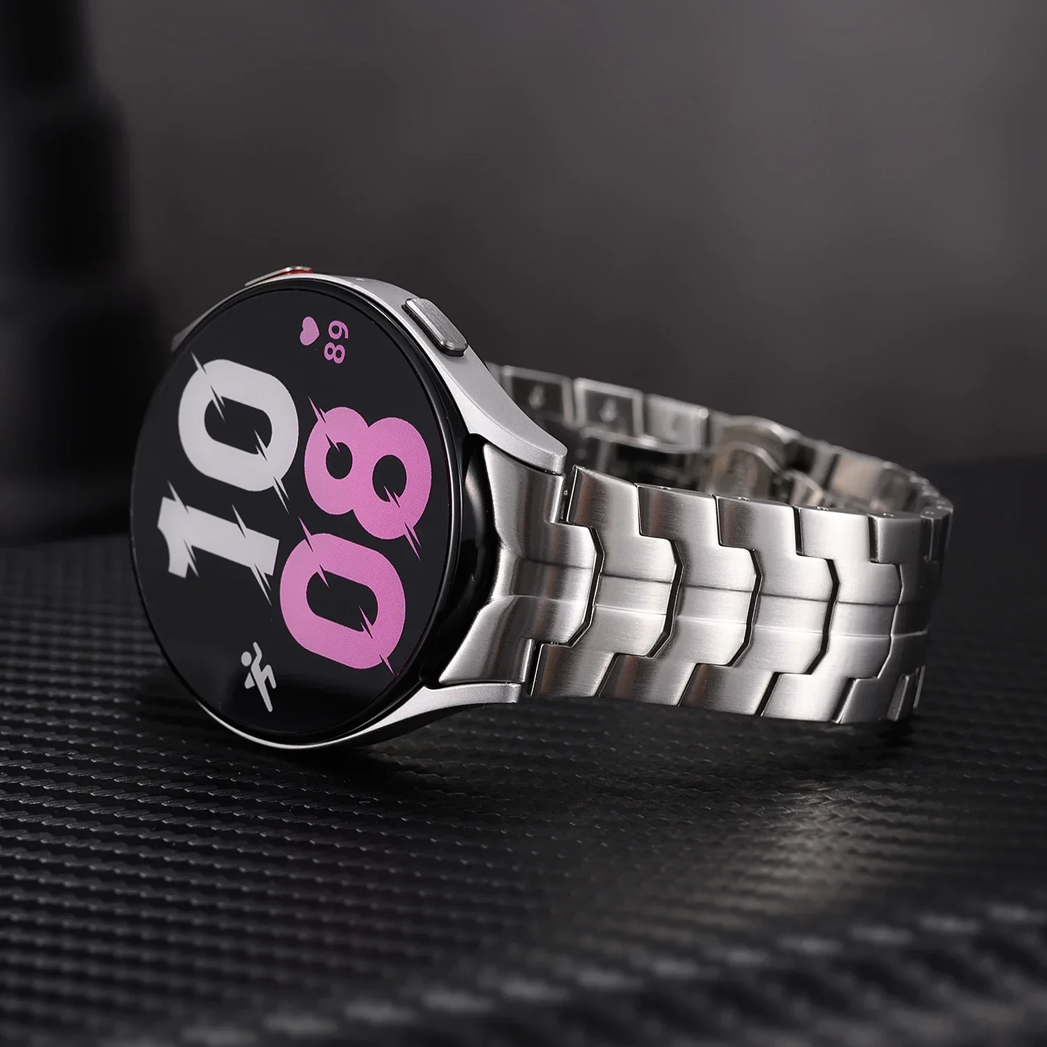 Titanium Color Stainless Steel No-Gaps Bracelet