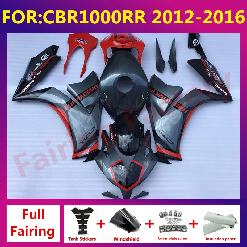 

For Motorcycle CBR1000RR 2012 2013 2014 2015 2016 ABS Bodywork full Fairings Kit CBR1000 RR Shell Fairing kit zxmt grey black