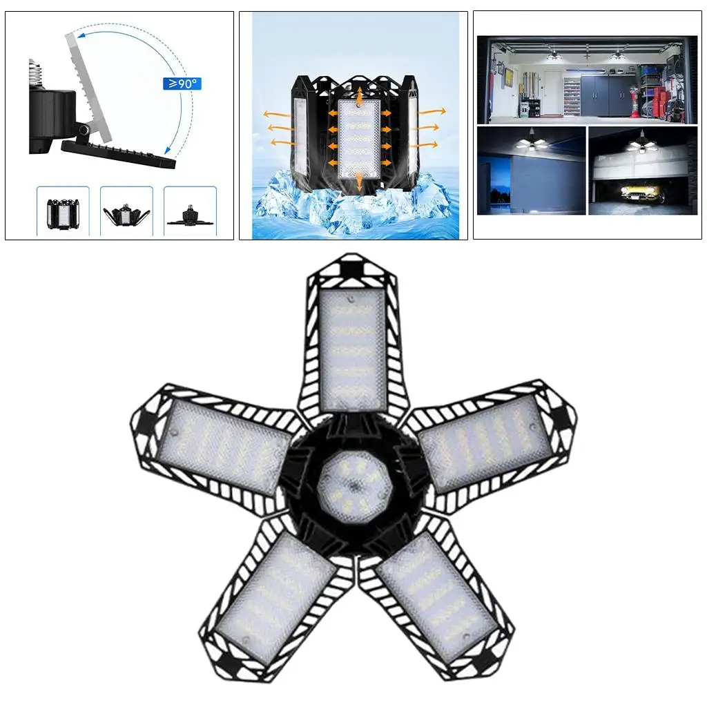 E26 / 27 LED Garage Deformable Ceiling Light Workshop Lights