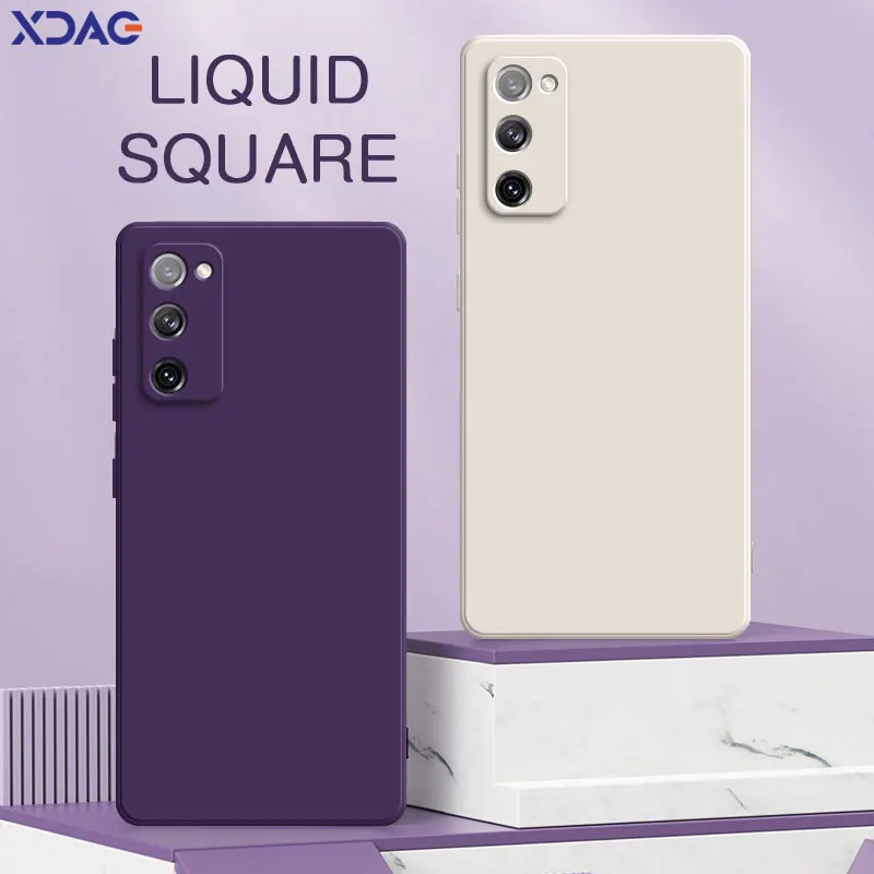 Premium Square Liquid Silicone Soft Protective Shockproof Phone Case - Enhanced Grip and Durability