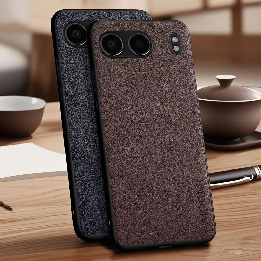 Minimalist Faux Pebbled Leather Phone Case Cover
