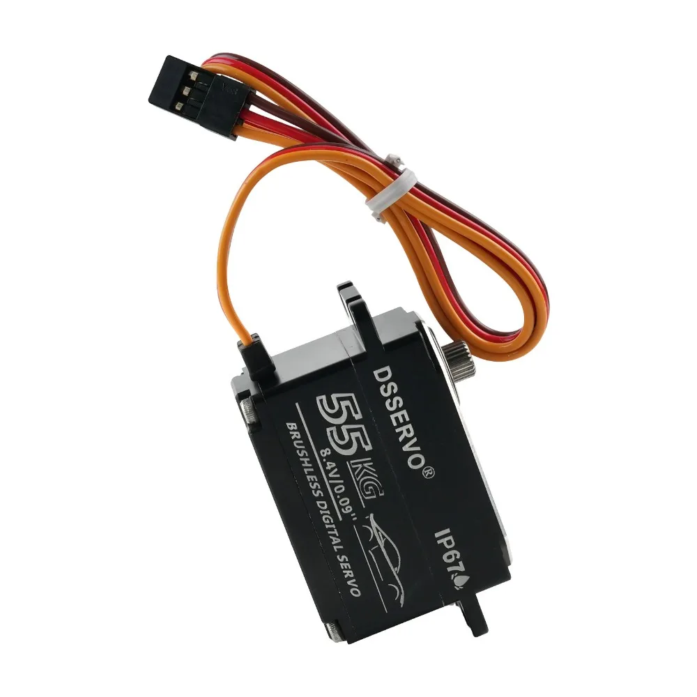 Fırçasız RC Servo 55KG IP67 Crawler 1/8 1/10 İçin