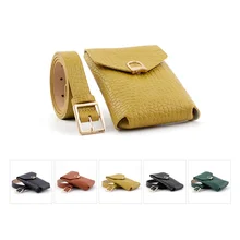 

2020 new Korean square Japanese button women's waist bag decorated with crocodile pattern, fashionable and versatile small bag