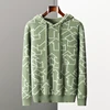 100% Goat Cashmere Class A Sweater Men's Hooded Collar Pullover 2023 Autumn and Winter Thickened Sweatshirt Jacquard Large size 3