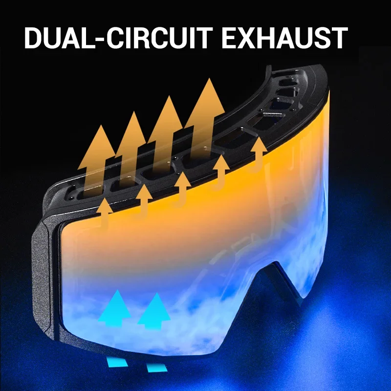 KAPVOE Men's Winter Ski Goggles UV400 Anti-fog Snow Glasses Outdoor Skiing Sports Protect