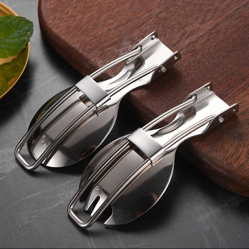 Portable Foldable Cutlery Set 304 Stainless Steel Detachable Chopsticks Knife Fork Spoon Hiking Outdoor Camping Travel Tableware