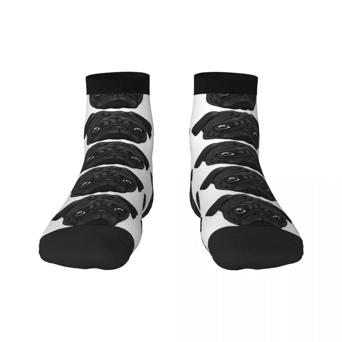 

Милые черные носки с портретом мопса, походные ботинки, альпинистские Компрессионные носки, мужские и женские
