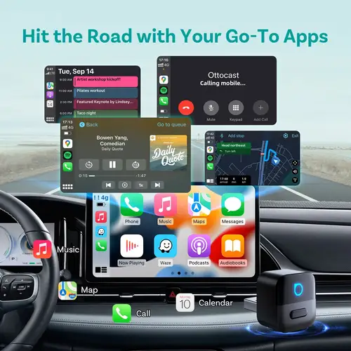 OTTOCAST Mini Pico 2in1 Wireless CarPlay Wireless Android Auto Adapter Wifi 6.0 Plug and Play Dongle for 98% of the Cars - Image 2