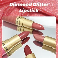 Pearlescent Pink Glitter Velvet Lipstick Metallic Waterproof Long Lasting Matte Shimmer Diamond Lipstick Women Makeup Cosmetic 4