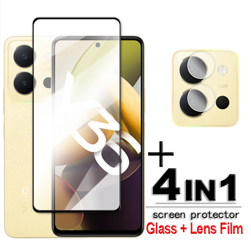 

For Vivo Y36 Glass Vivo Y22 Y22s Y35 Y16 Y36 Tempered Glass 2.5D Full Cover Glue HD Screen Protector For Vivo Y36 Film 6.64 inch