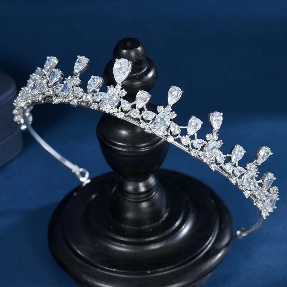 

Fashion Shiny AAA Cubic Zirconia Tiaras and Crowns Wedding Hair Accessories for Women&Girls Hair Fashion Jewelry bijoux C-62