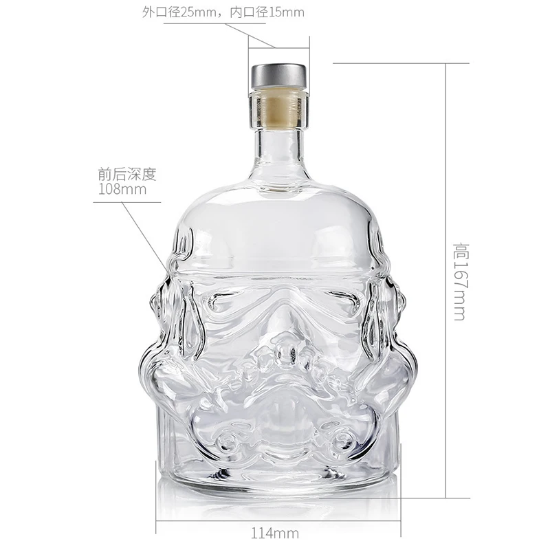 Wine Glass Set Storm Trooper Helmet Whiskey Decanter Whiskey Glass Cup Wine Glasses Accessories Creative Men Gift Bar Party
