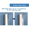 33-34 in. W x 72 in. H Frameless Hinged Shower Door in Brushed Nickel Shower Doors 5