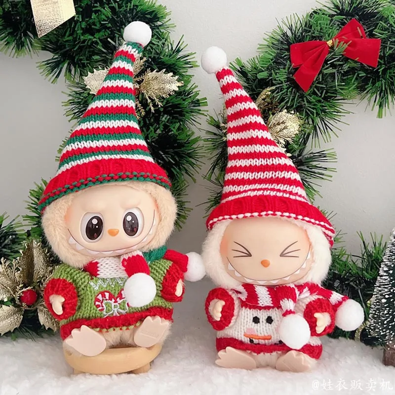 Festive Doll Christmas Sweater Outfit Set - Holiday Doll Clothing Accessories