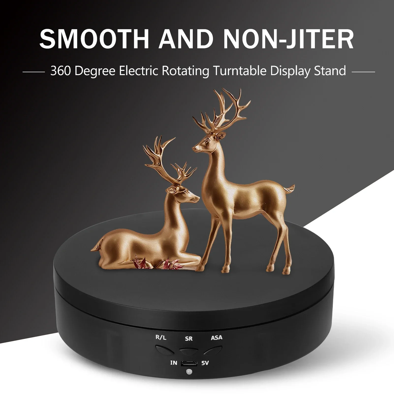 Jewelry display stand Motorised Rotating Mirror Display Stand 360 Degree Turntable USB Power Supply Rotating Shooting Three Speeds