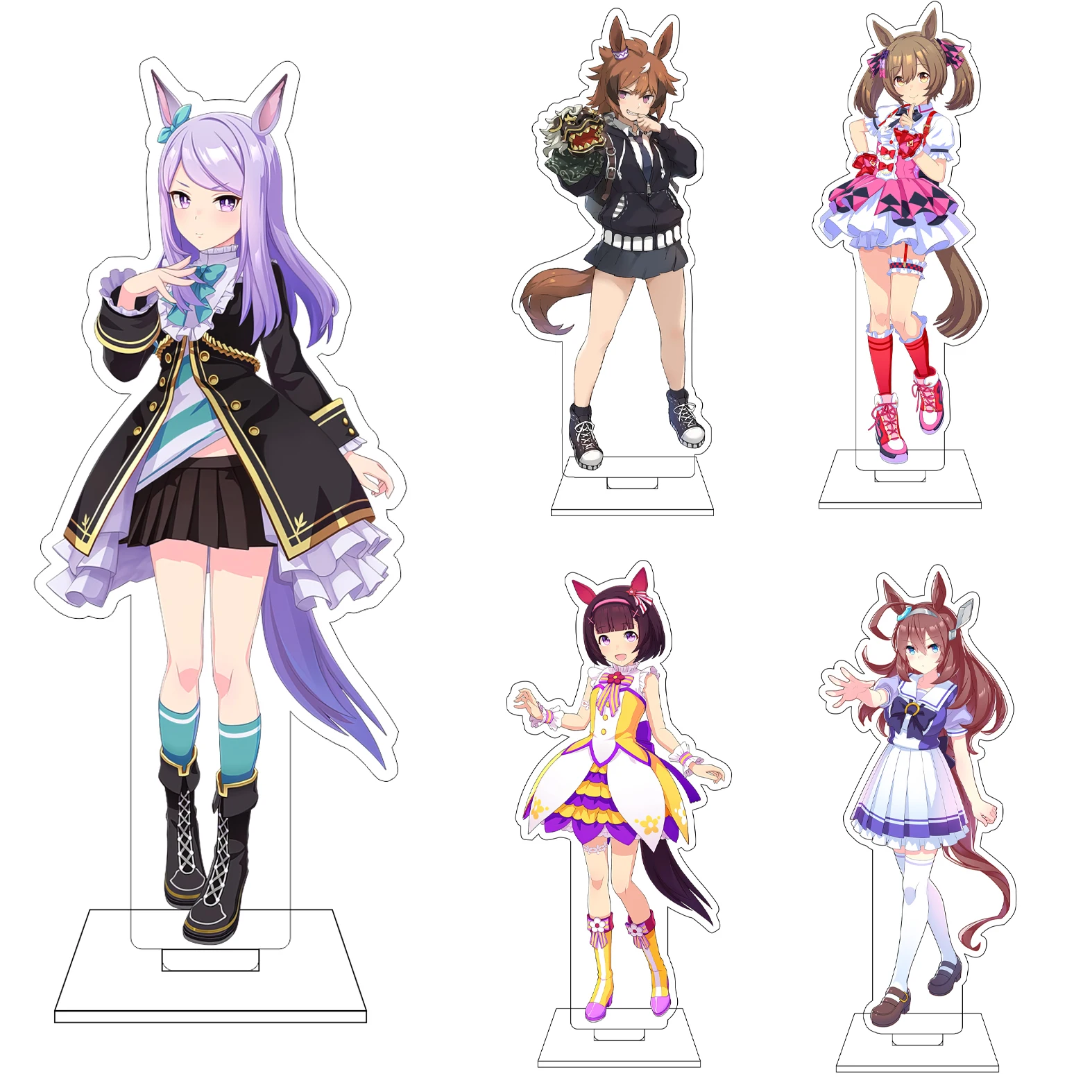 16CM Anime Uma Musume Pretty Derby Cosplay Acrylic Figure Stand Rice Shower Mihono Bourbon Manhattan Cafe Ornaments Gift