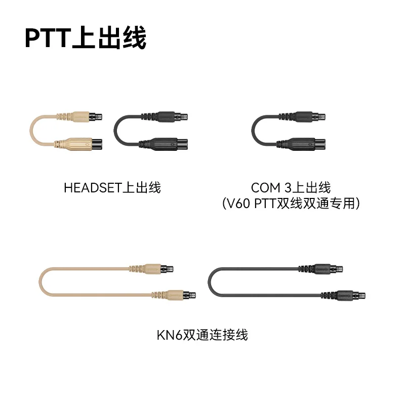 Fcs-tactical mpu5 Walkie-talkieヘッドセット、デュアルpttケーブル