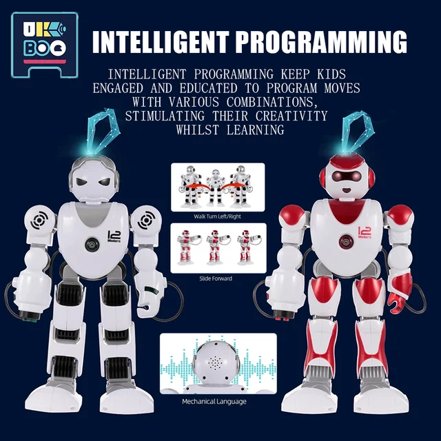 UKBOO Fighting RC Robot Remote Contro Intelligent Police Strike Force Policewoman Program Educational Toys for Children Kid Gift 5