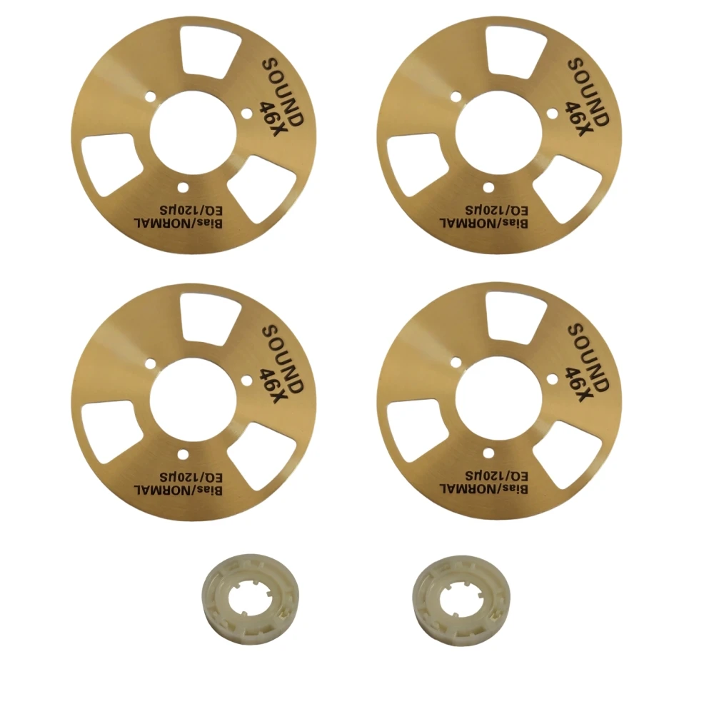 Cassette Tape Recorder Tape Accessories Audio Accessories Pack of 4 Reels + 2 Wheel for TEAC