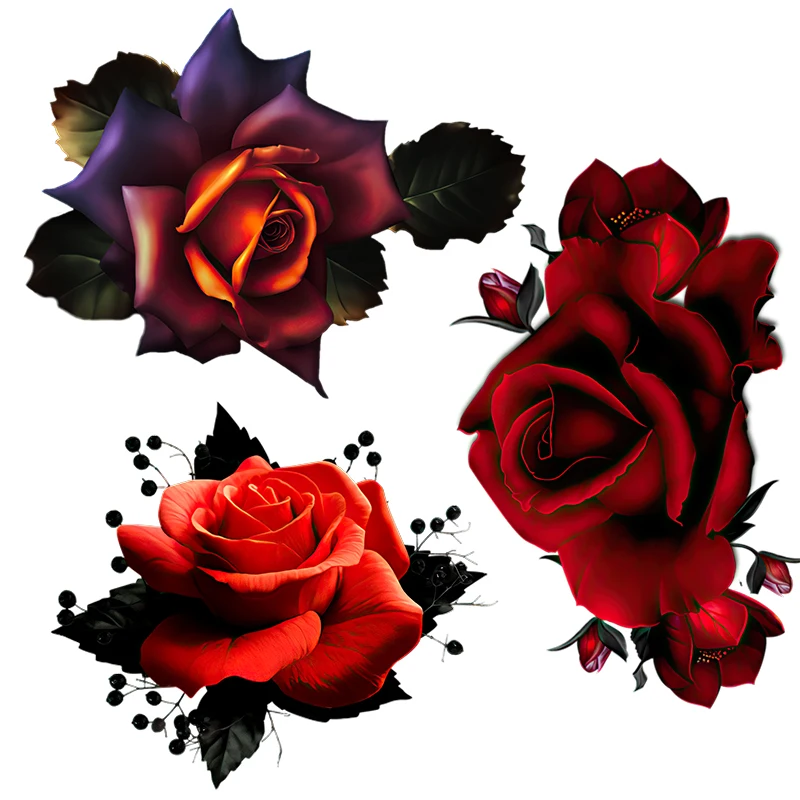 

QCF182 Beautiful Red Rose Home Decoration Wall Decal Toilet Decal