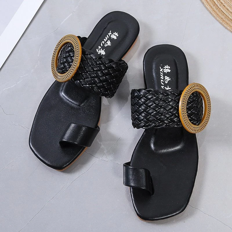 2023 Summer Casual Shoes Women Slipper Fashion Slip On Flip Flops Ladies Elegant Casual Outdoor Beach Slide Flip Flop