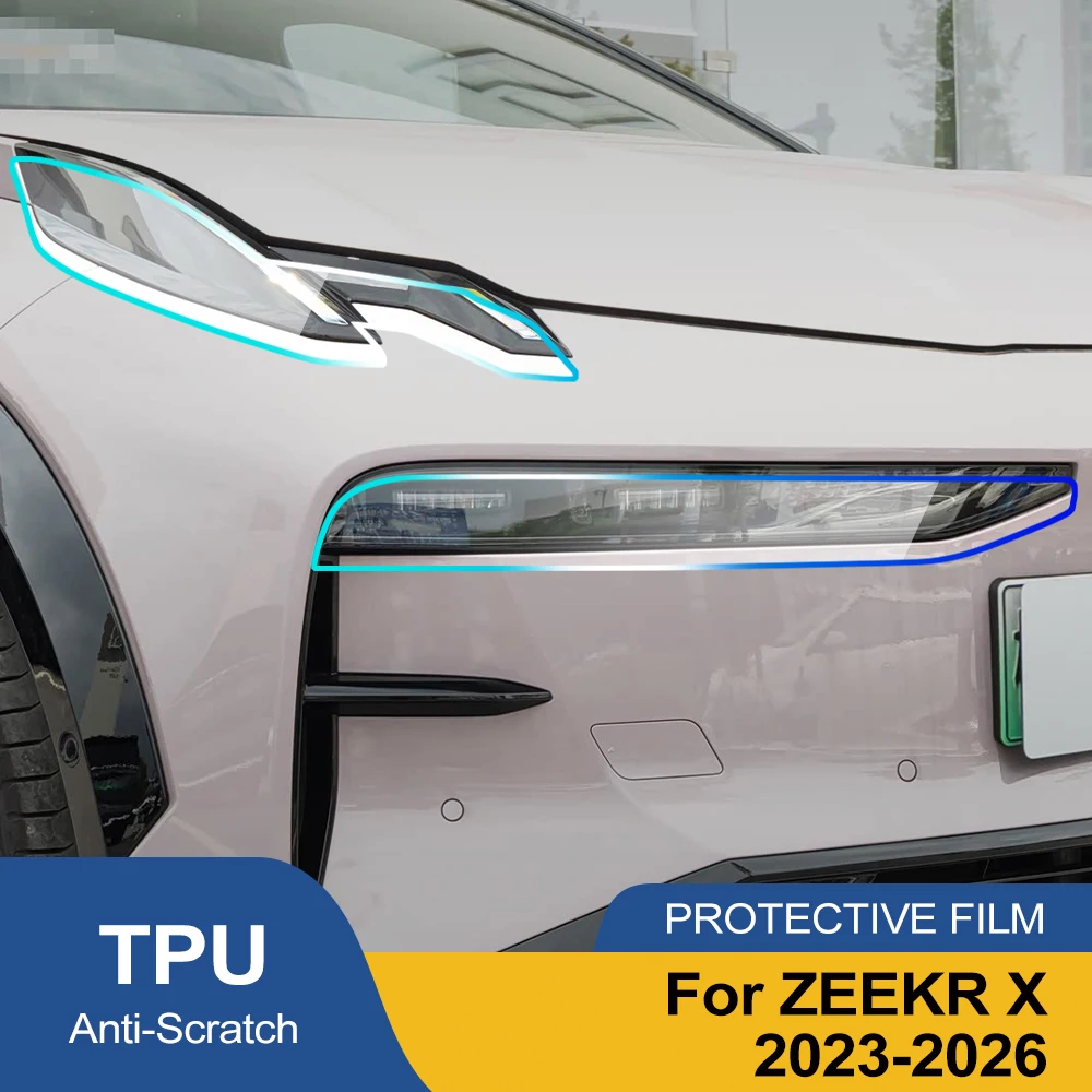 High-Gloss Smoke Black Pre-Cut Headlight Cover – Premium TPU PPF Anti-Scratch Protective Vinyl Wrap Kit