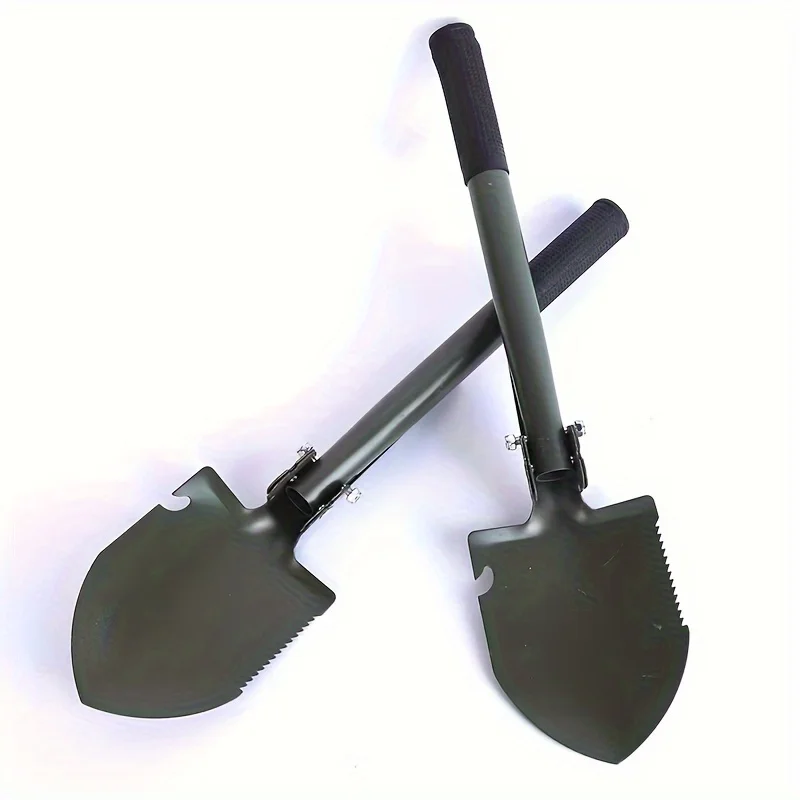 Camping Shovel Versatile Folding Metal Tool Durable Space-Saving for Outdoor Gardening & Emergency