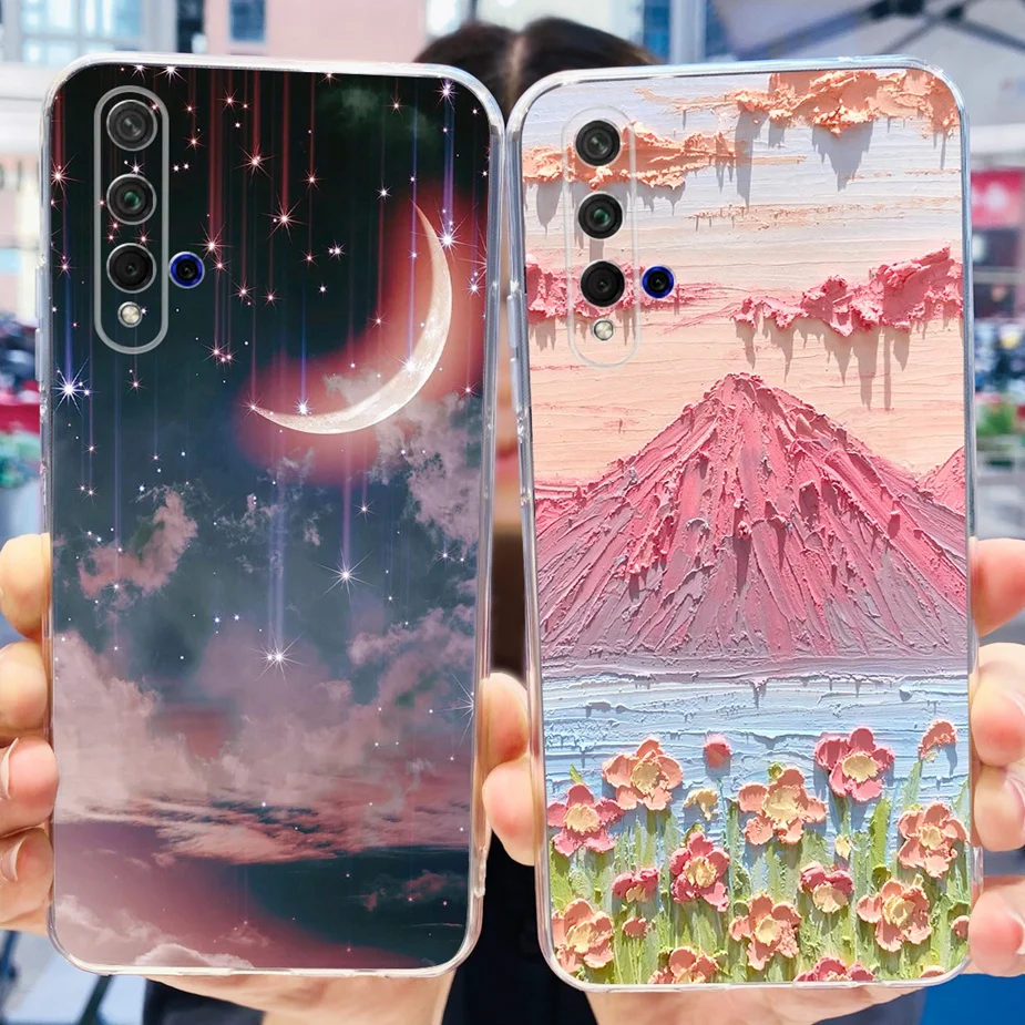 Stylish Painted Clear Silicone Phone Case Cover - Soft s Design