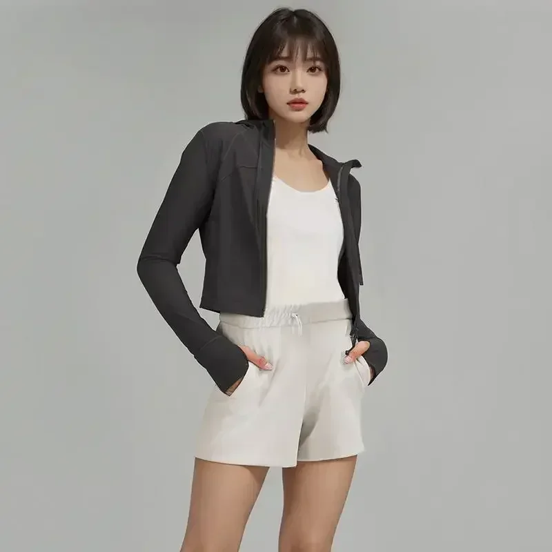 With Women Long Sleeve With Pockets Define Sports Jacket Yoga Jogging Quick Dry Breathable Fitness Running Workout Coat
