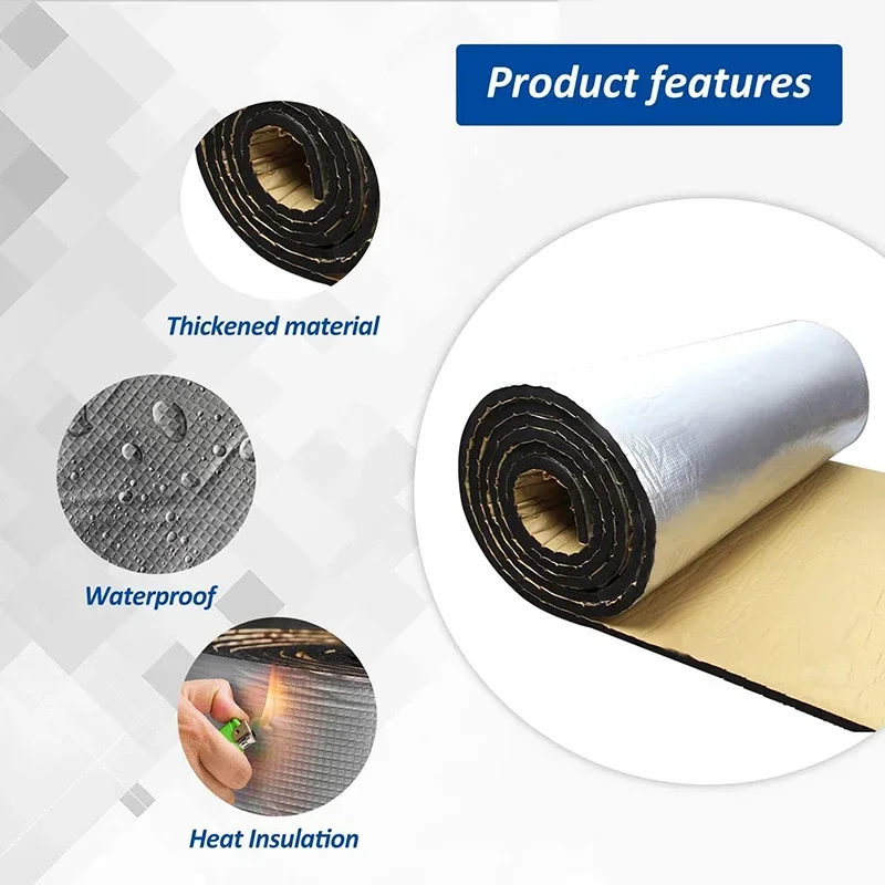 Car Heat Insulation Mat Sound Deadener Heat Insulation Mat Car Sound Proofing Hood Pad Damping Sheet
