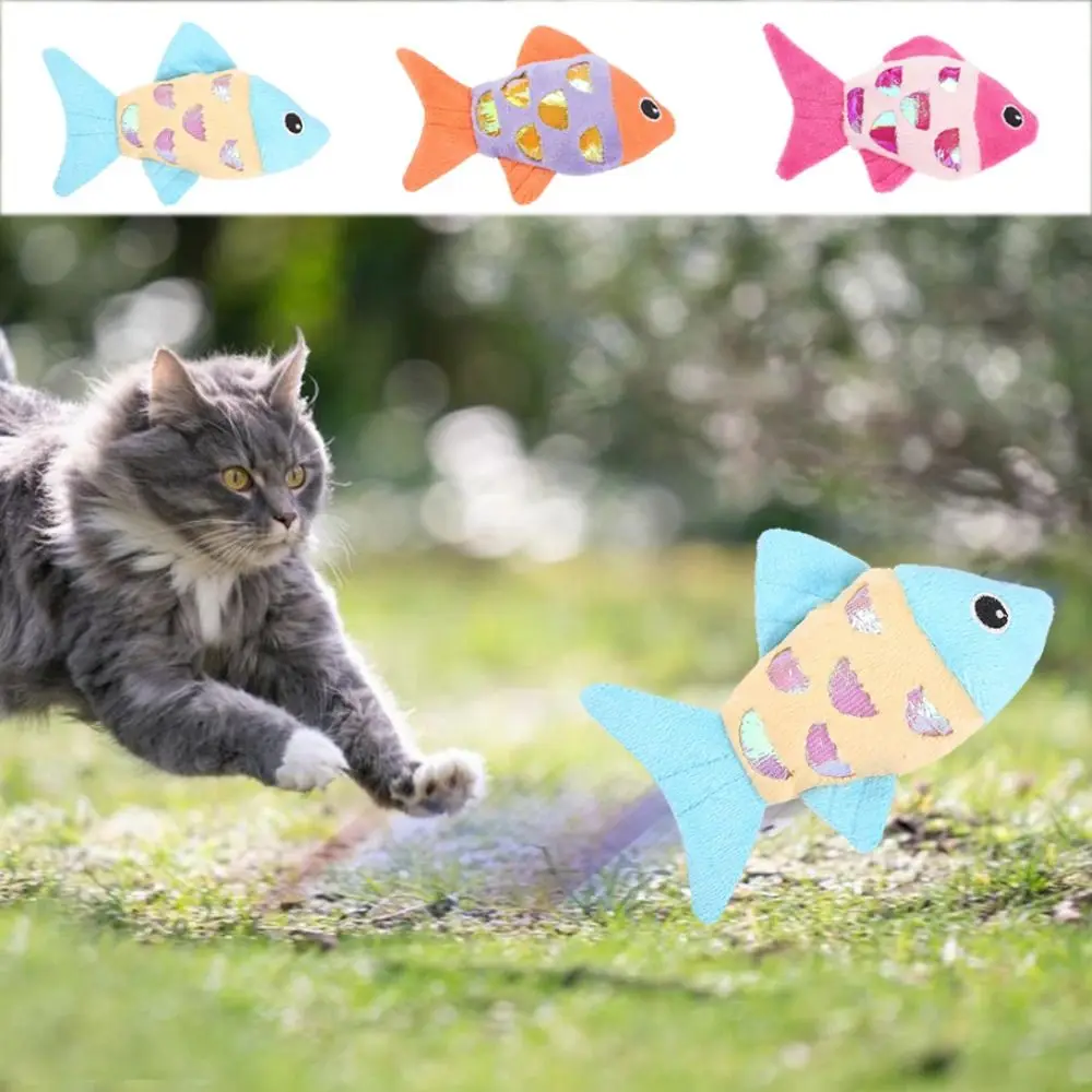 

Pet cat toy Catnip sound paper plush fish pet supplies bite resistant teeth