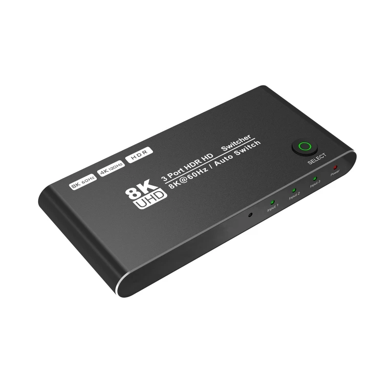 

Коммутатор 3X1, 3 входа 1, автоматический HDMI-совместимый коммутатор, 4K, 120 Гц, видеомонитор для ПК