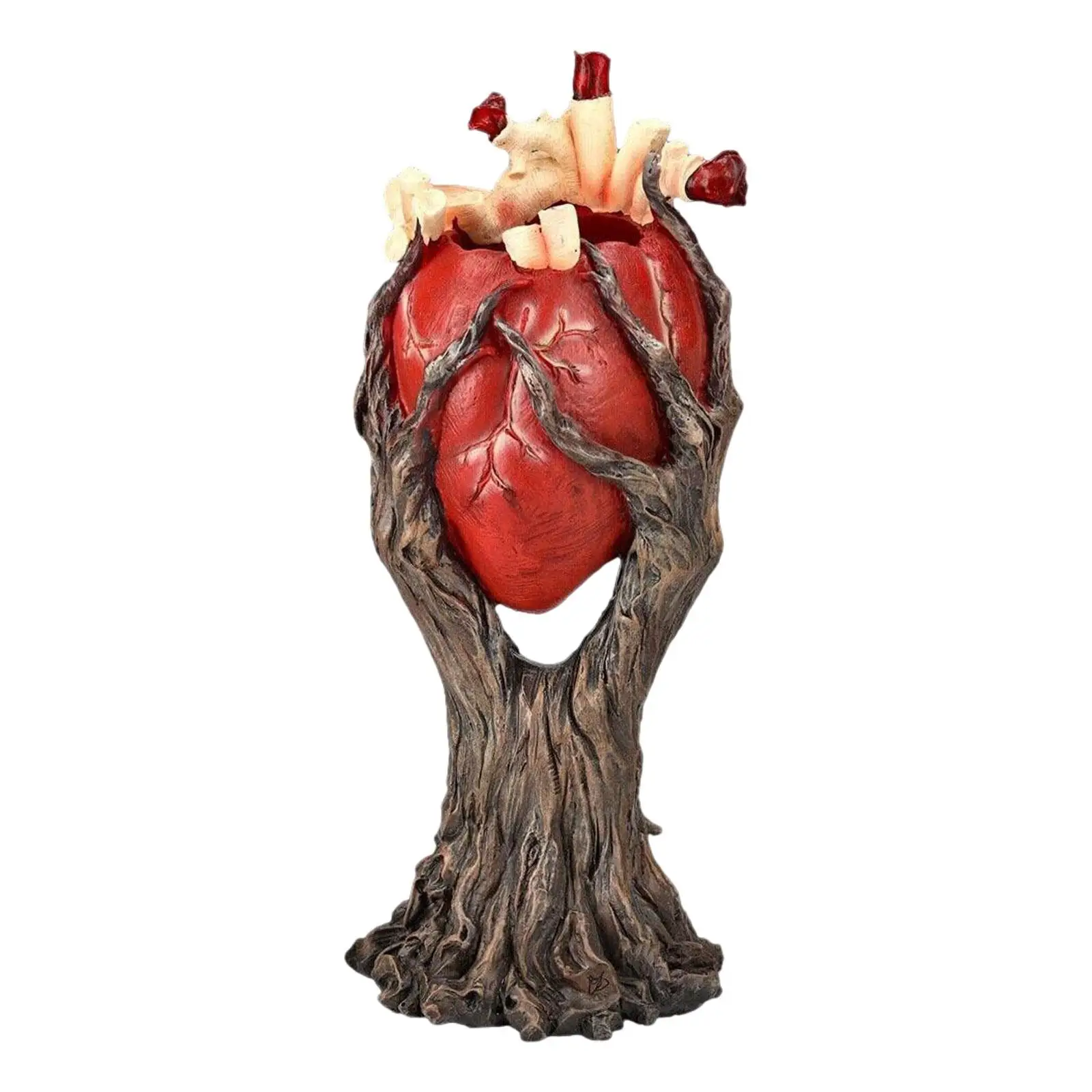 

Human Heart Model Crafts Ornaments with Stand Parts Supplies Structure ,Heart Medical Model ,Resin Sculpture Decor for Desk