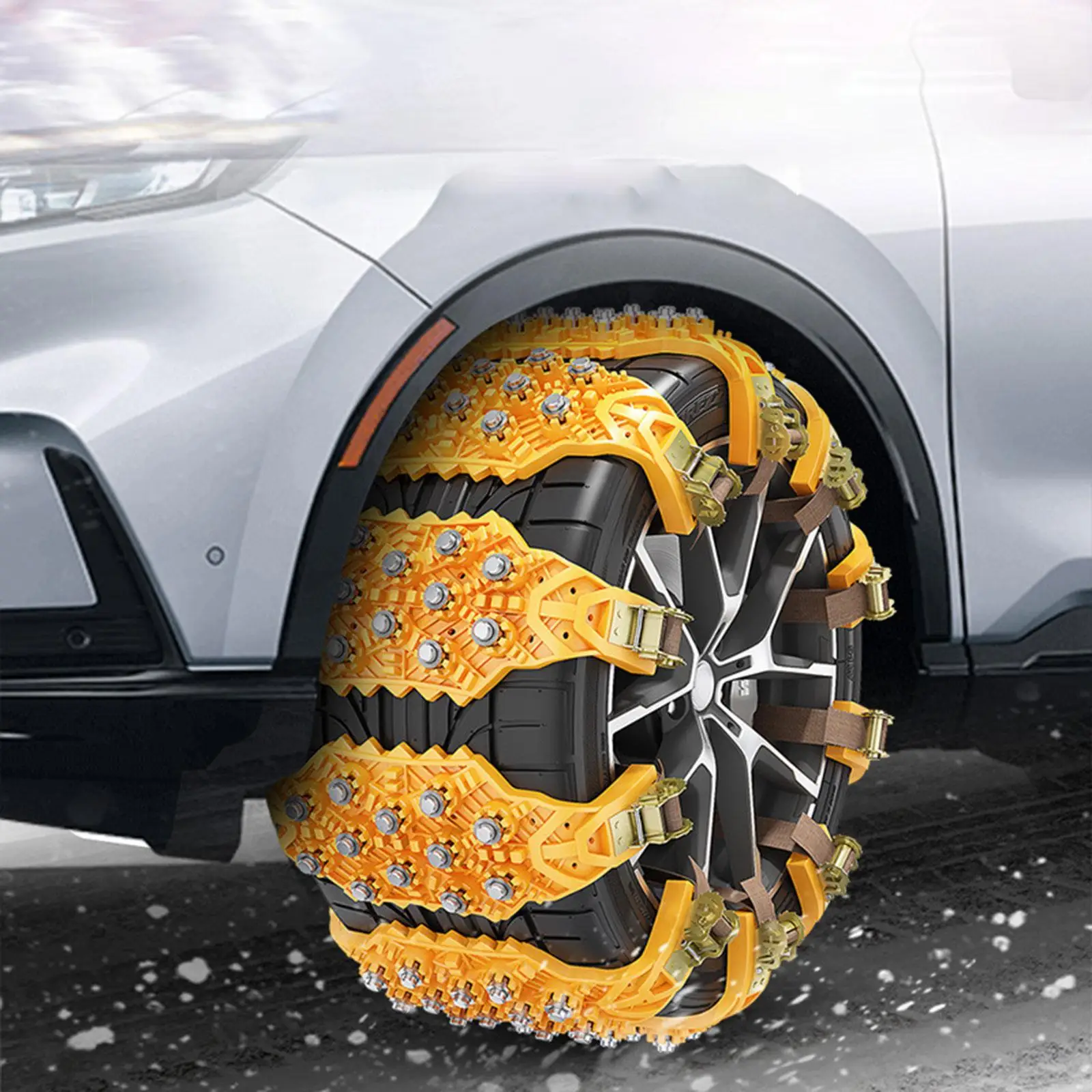 15.75x4.33' Car Snow Chain Anti Skid Chain Wheel Outdoor Emergency Tire for sedan vehicle SUV Truck Safe Driving