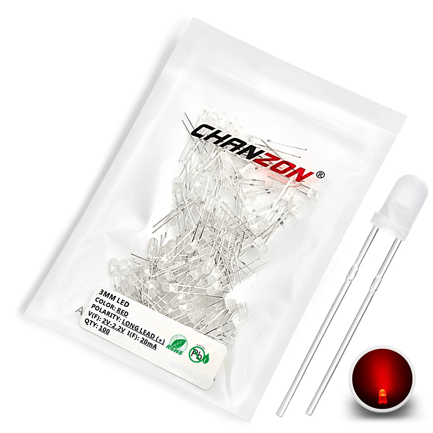 300 Pezzi Diodi LED Assortiti Multicolore Diodi Emettitori Luce