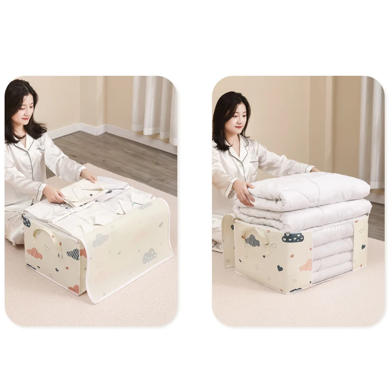 Big Capacity Quilt Clothes Duvet Blanket Storage Bag Dustproof Closet Under-Bed Moisture Proof Organizer Sorting Bags With Zippe 5