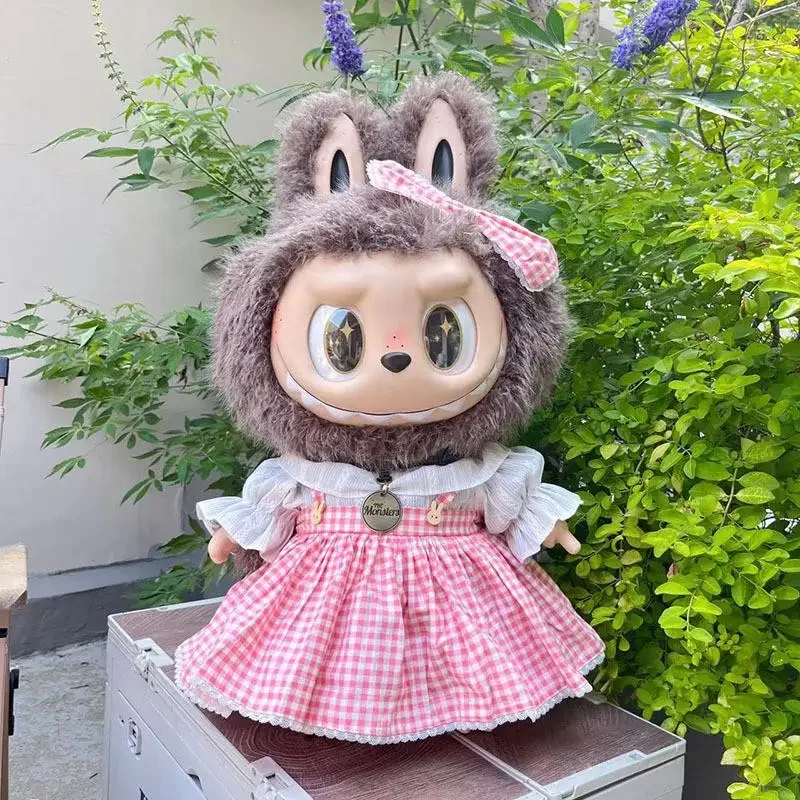 Para ropa de labubu de 58 cm, ropa para bebé ZIMOMO, ropa de vinilo LABUBU de peluche, linda ropa para muñeca