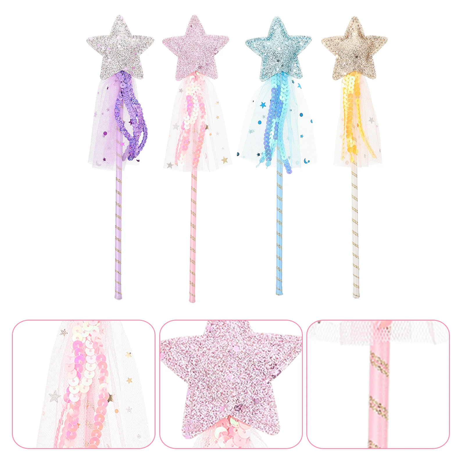 

Fairy Wand Decorative Star Prop Stage Performance Toy Star-shaped Colored Creative Cat Witch Costume Girls Toys