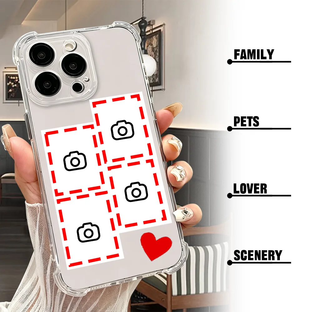 Custom Photo Transparent Shockproof Phone Case - DIY Protective Cover