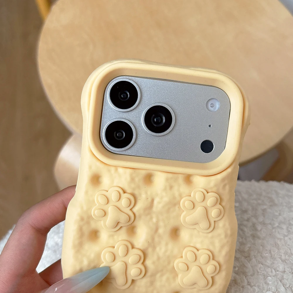 Adorable 3D Cartoon Cat Paw Shockproof Silicone Phone Case