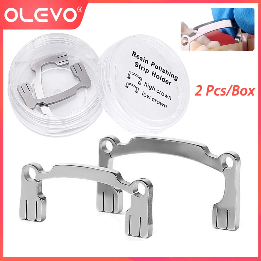 Olevo Dental Resin Polishing Strip Holder Strumenti Di Finitura Per Levigatura Interprossimale Per Acciaio Inossidabile Autoclavabile A Corona Alta/Ba