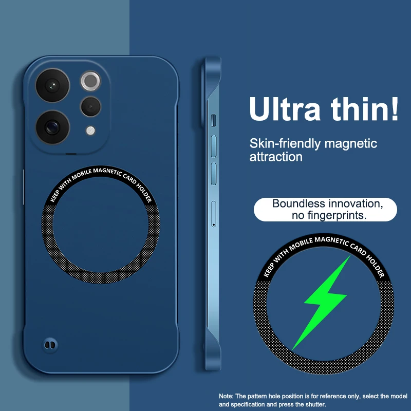 Luxury Ultrathin Magnetic Phone Case with Frameless Frosted Non-Slip Design