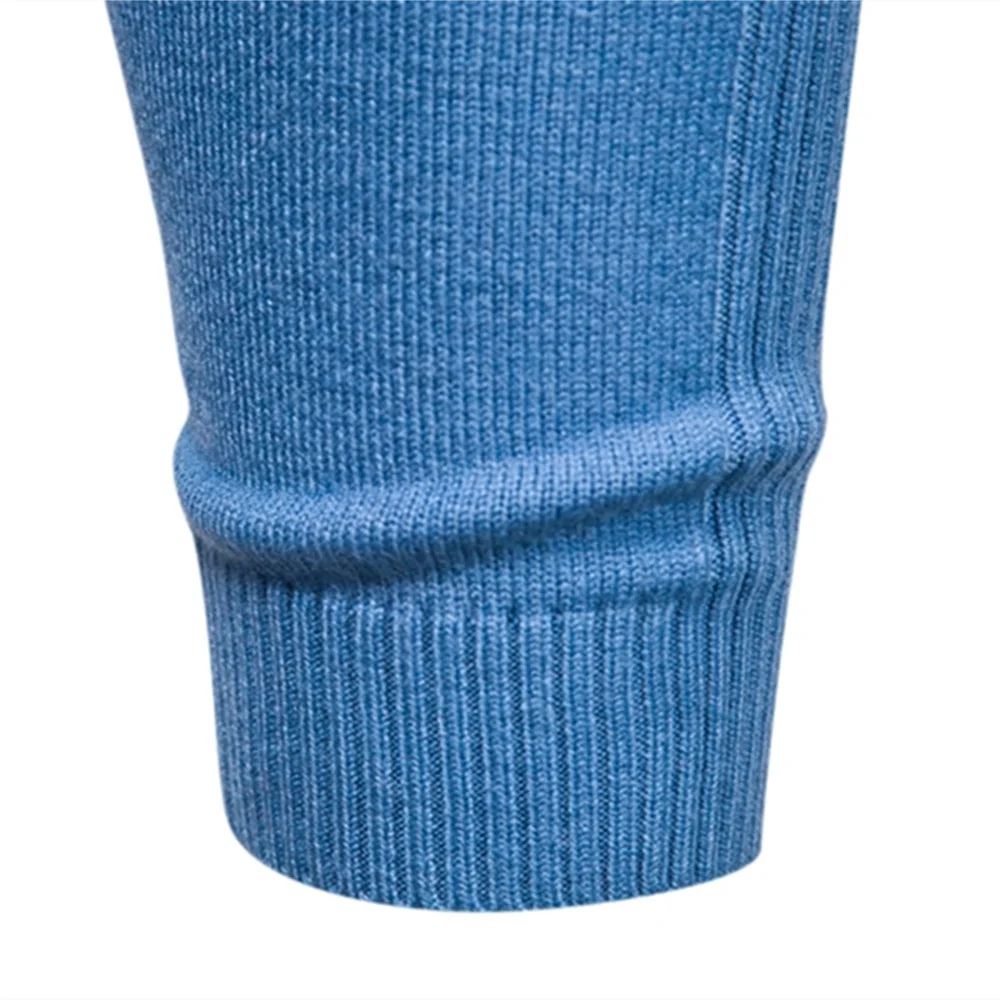 2023 New Winter Thickness Pullover Men O-neck Solid Color Long Sleeve Warm Slim Sweaters Men Men's Sweater Pull Male Clothing 6