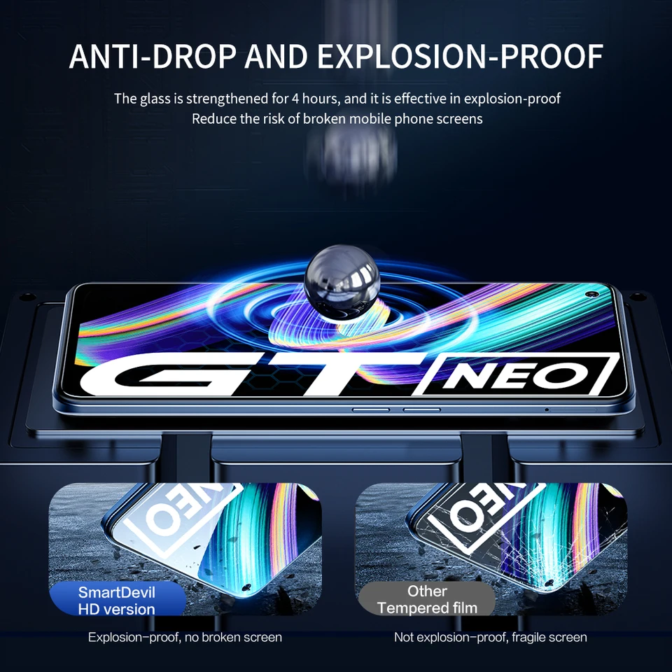 TINGYR Vetro Temperato per Realme Narzo 70x 5G, [Nessuna bolla] [Durezza 9H] [Resistente ai graffi], Pellicola Protettiva per Realme Narzo 70x 5G.(2 Pezzi Nero