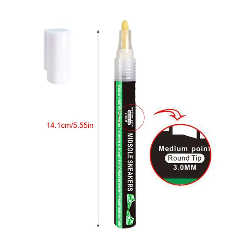 Shoe Cleaner White Trainer Pen Midsole Restore Sneaker Marker Midsole Marker Cleaner Shoes Sneakers Repair Paint Leather Pen Shoe Whitener