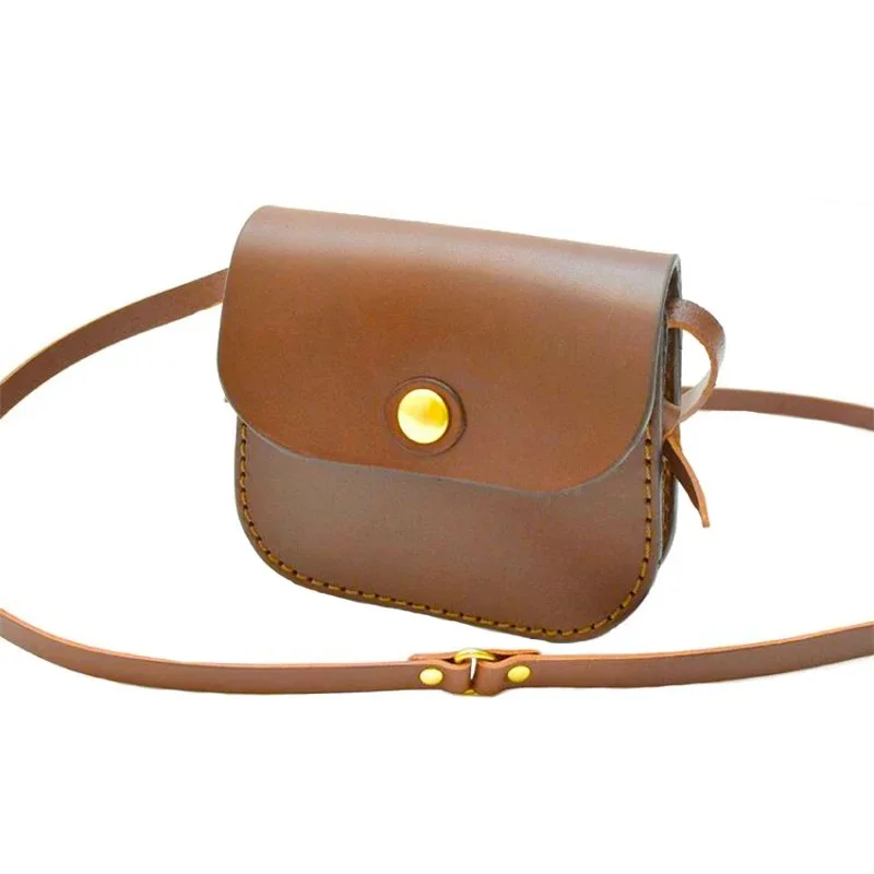 500gsm kraft paper sewing pattern leather craft simple shoulder bag die cutting template 13x10x4cm
