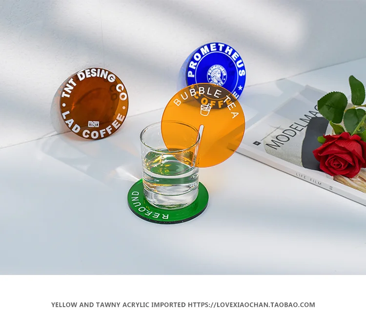 Cup Mat Placemat Acrylic Coaster Simple Stable Heat-resisting Mug Pad Coaster Photography Prop Gadget Customized Printing 8 S54661e69c74d4c37bb819cde619f0968k