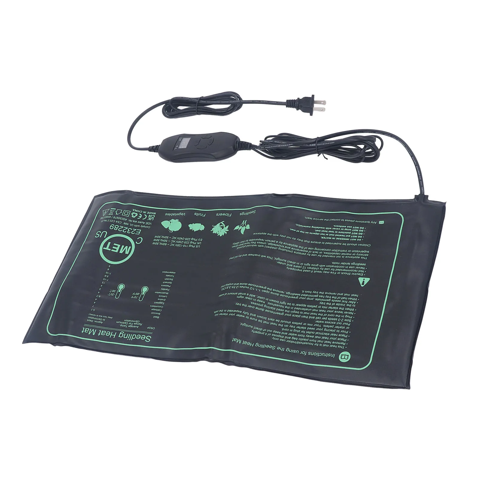 Seedling Heat Mat Efficient Seed Starting Heating Pad Easy Control Versatile Waterproof with Digital Thermostat for Germination